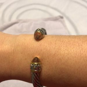 Amber colored cuff bracelet